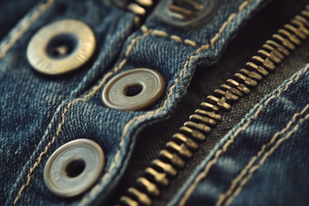 Fasteners: Buttons, zippers, lace, hooks and loops