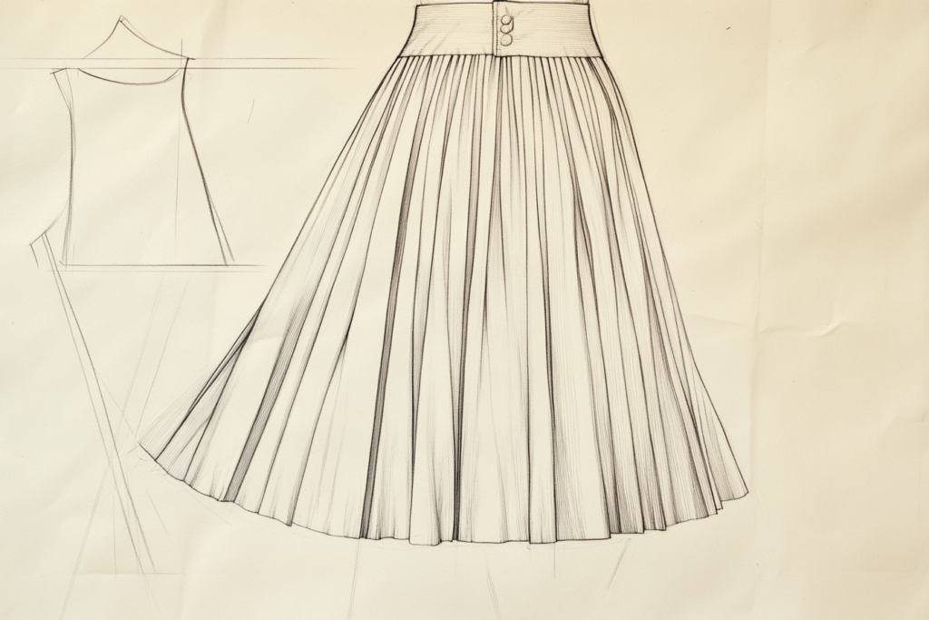 Kick pleats