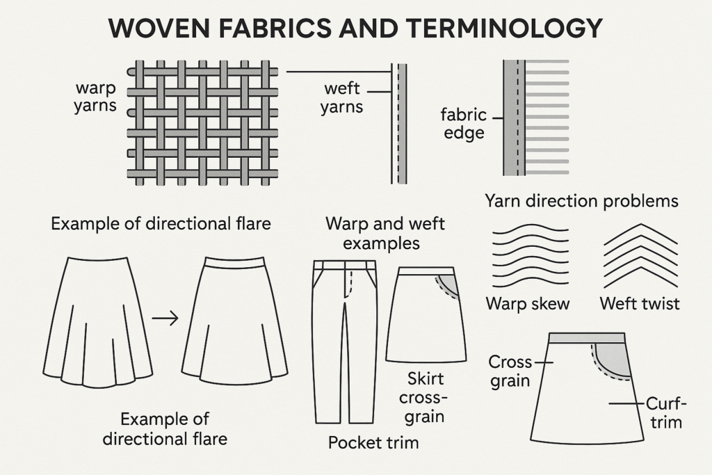 Woven Fabrics and Terminology-Warp, Weft, Yarn Direction, and Garment Construction