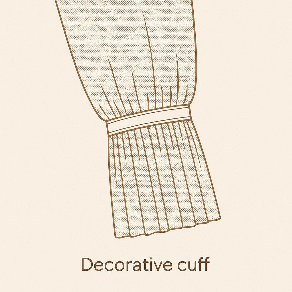decorative cuffs in sewing