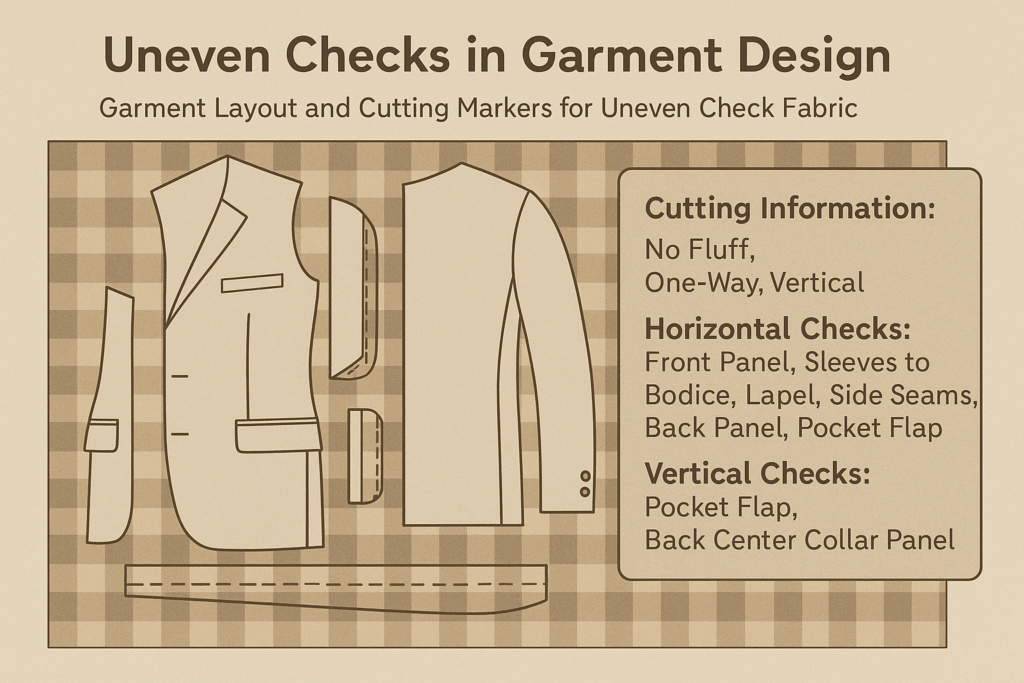 Uneven check fabric