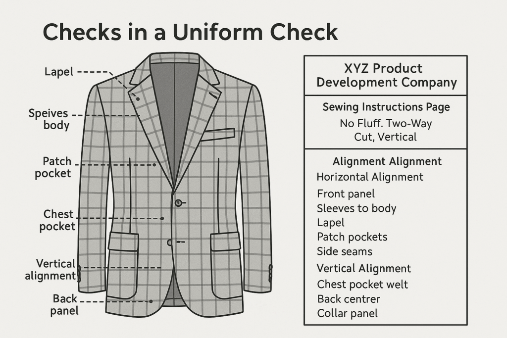 check alignment in garments
