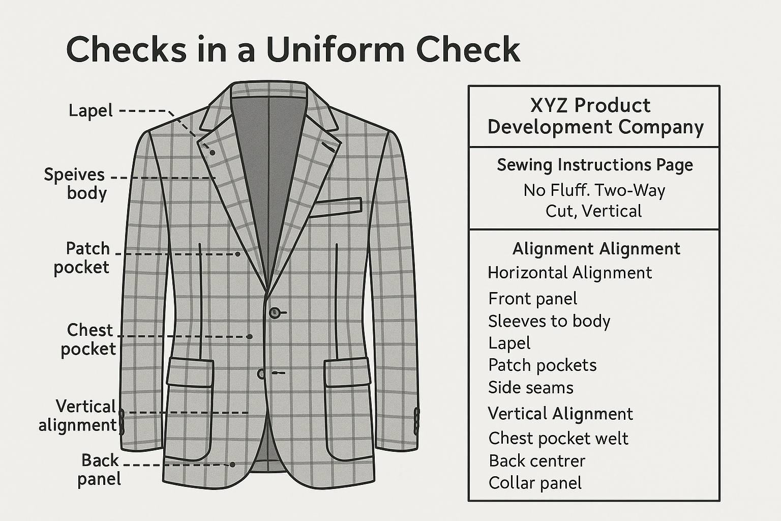 Dress Code Checks How to Align Uniform Checks in Garment Design and Sewing