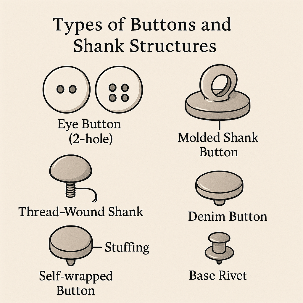 Shank buttons and eye buttons